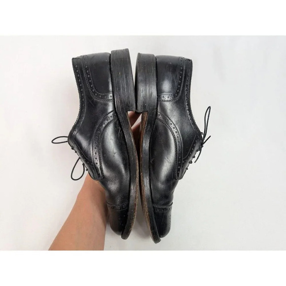 Allen Edmonds LEXINGTON 5101 Black Cap Toe Oxfords Derby Dress Shoes sz. 9 1/2 D main image 9
